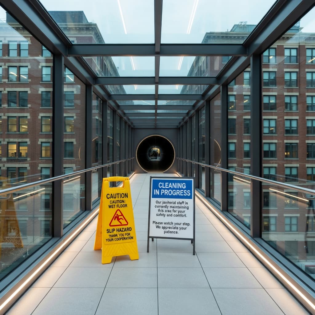 Institutional or public building construction phase suited for inspection-ready cleaning scope