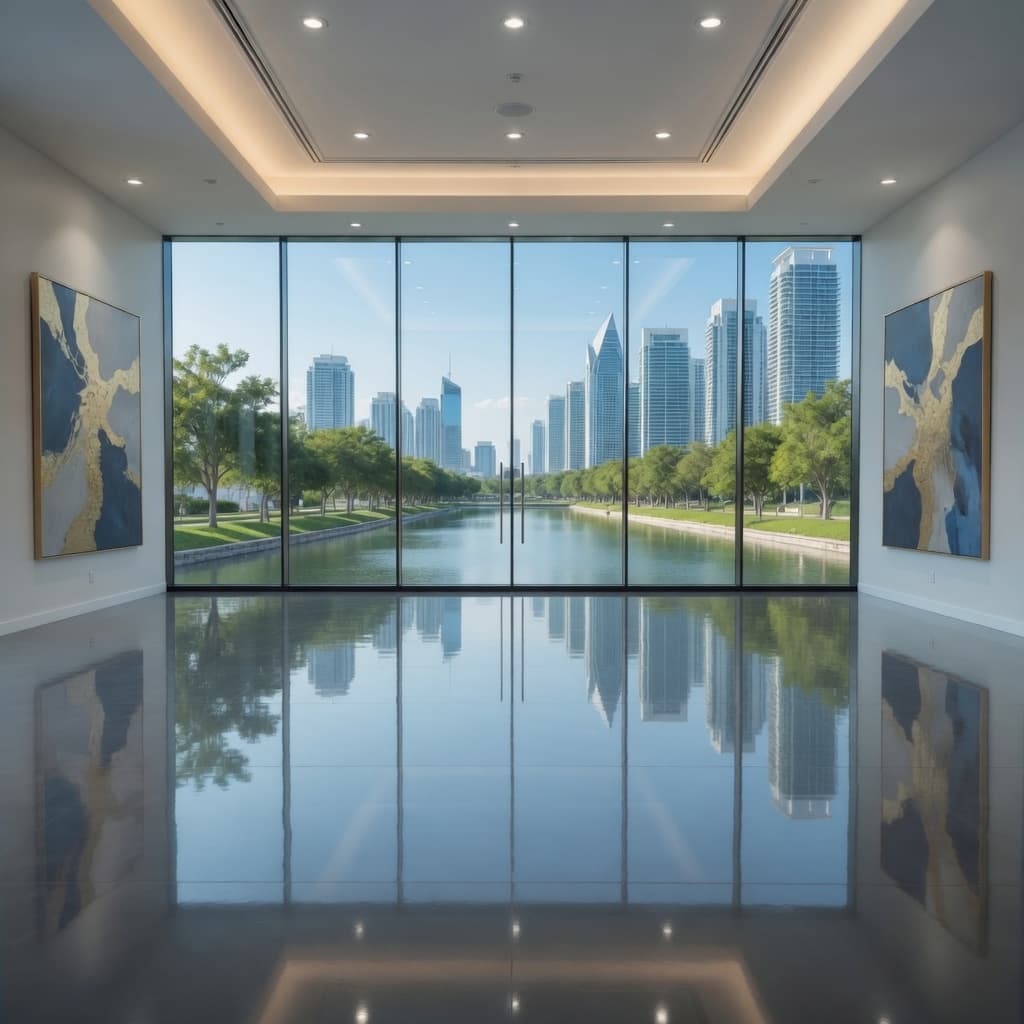 Retail or showroom interior polished for brand-ready construction handover