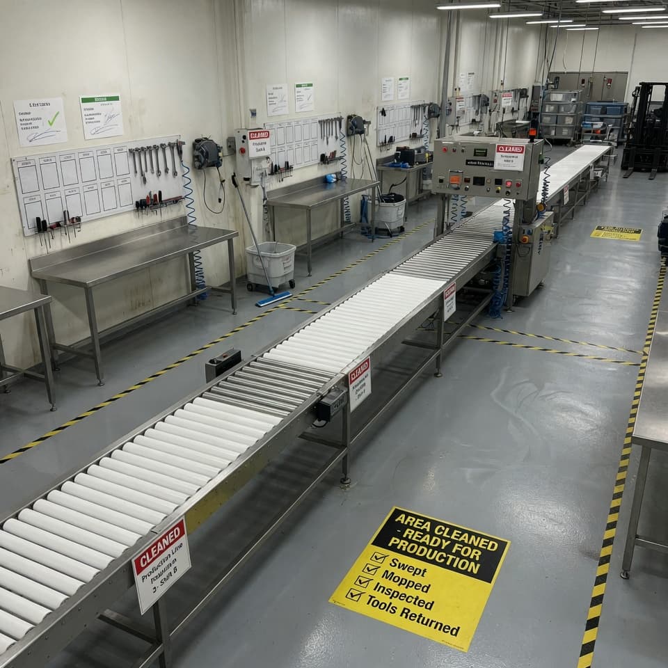 Office and staff support spaces adjacent to operations needing hygienic daily servicing