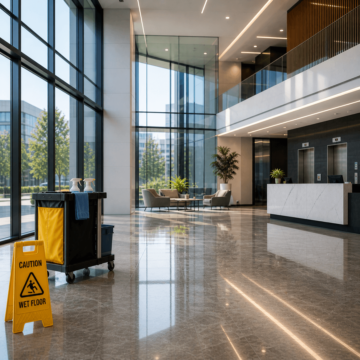 Mixed-use residential and retail frontages where blended traffic cleaning keeps curb appeal high